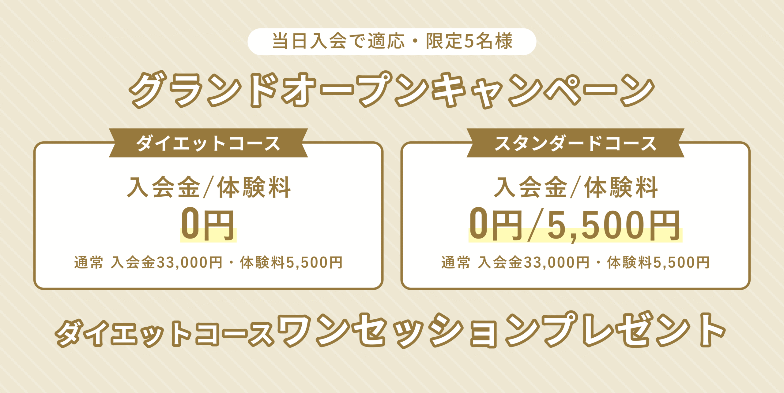 グランドオープンキャンペーン