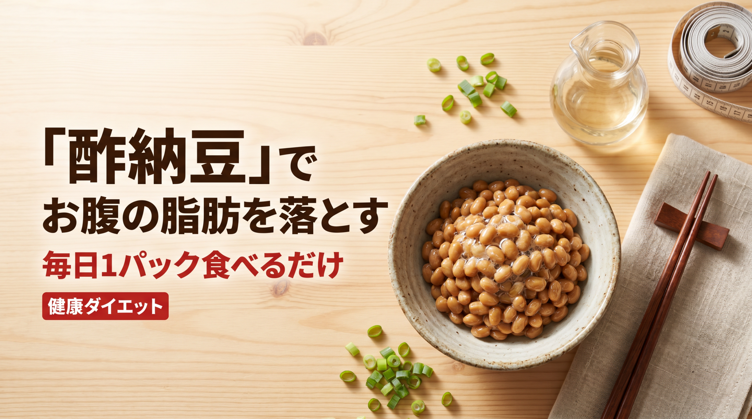 お腹の脂肪を落としたい人へ｜「酢納豆」を毎日1パック食べるだけ